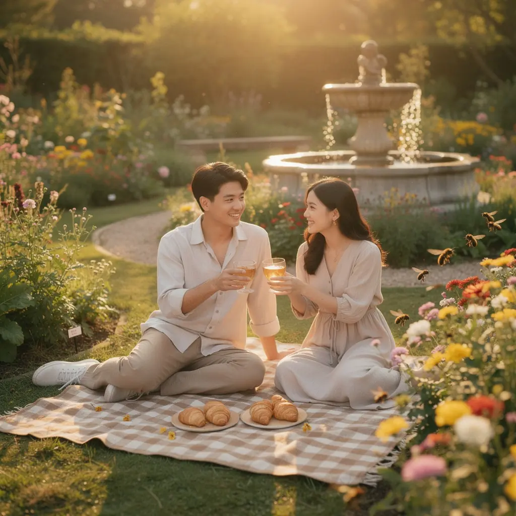 Krizantém virágú tea üvegben, amely a napfényben ragyog.