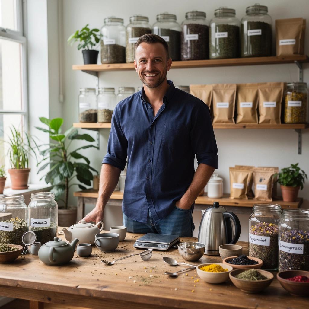 Egy teáskanál méz, amely édesíti a virágos teát.